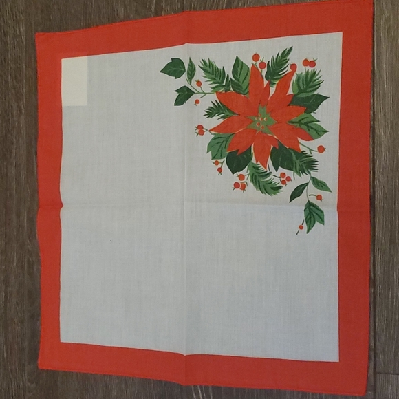 🌲❤️ Vintage Christmas Cloth Napkins Set 4 15X15 Made in Italy - New - Picture 4 of 8